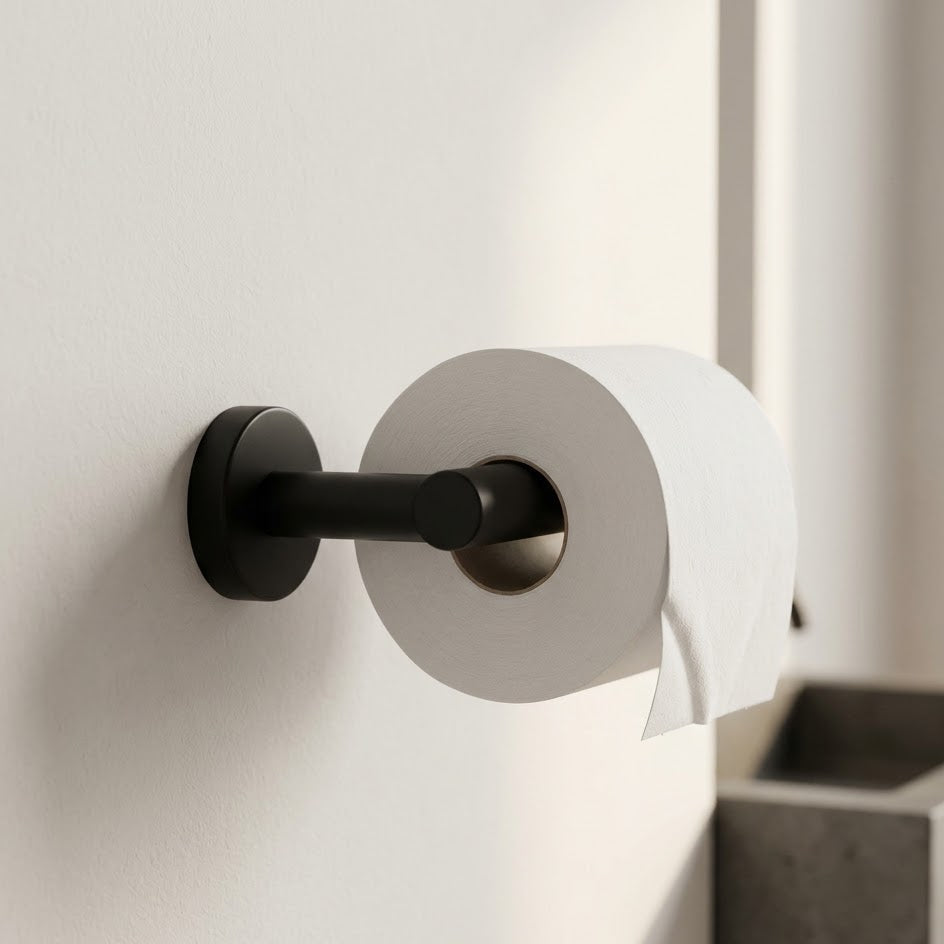3 Piece Matte Black Stainless Steel Bathroom Hardware Set Modern Bathroom Decor