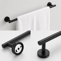3 Piece Matte Black Stainless Steel Bathroom Hardware Set Modern Bathroom Decor