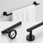 3 Piece Matte Black Stainless Steel Bathroom Hardware Set Modern Bathroom Decor