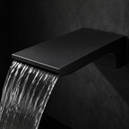 Matte Black Wall Mount Waterfall Bathtub Faucet