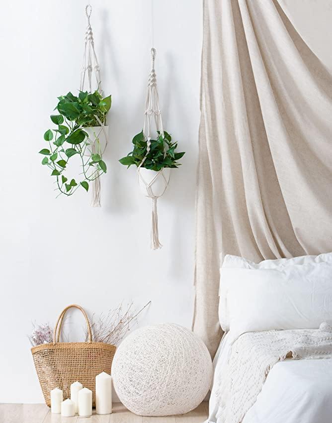 4-Piece Boho Macrame Plant Hanger Set