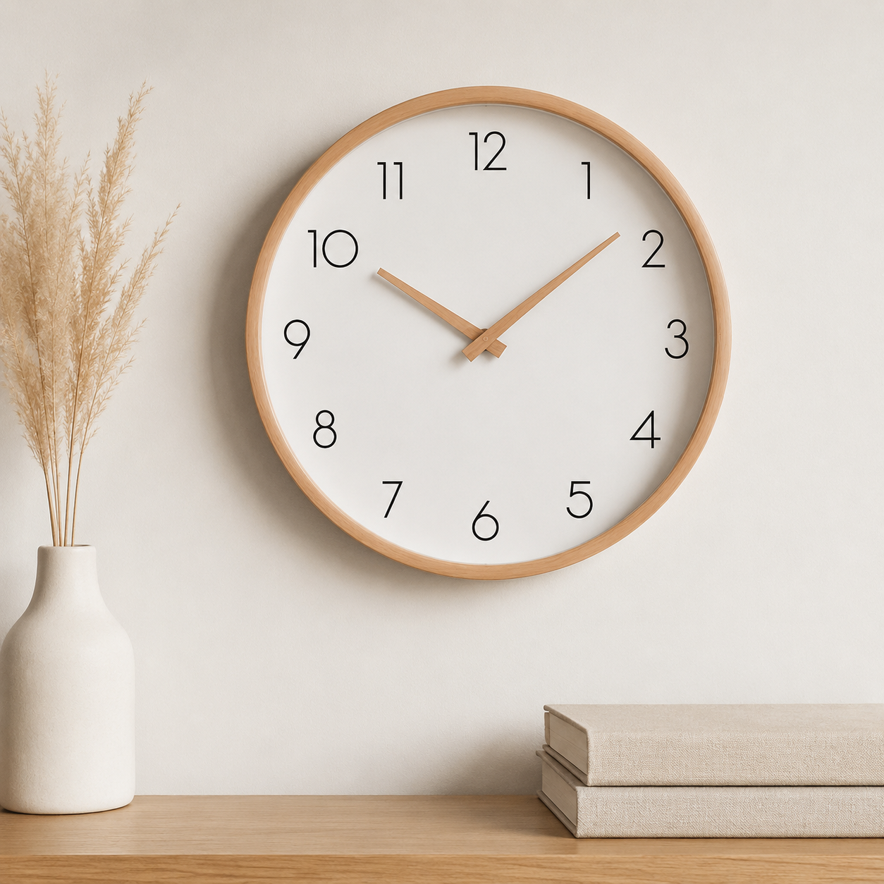 Nordic Minimalist Wooden Wall Clock