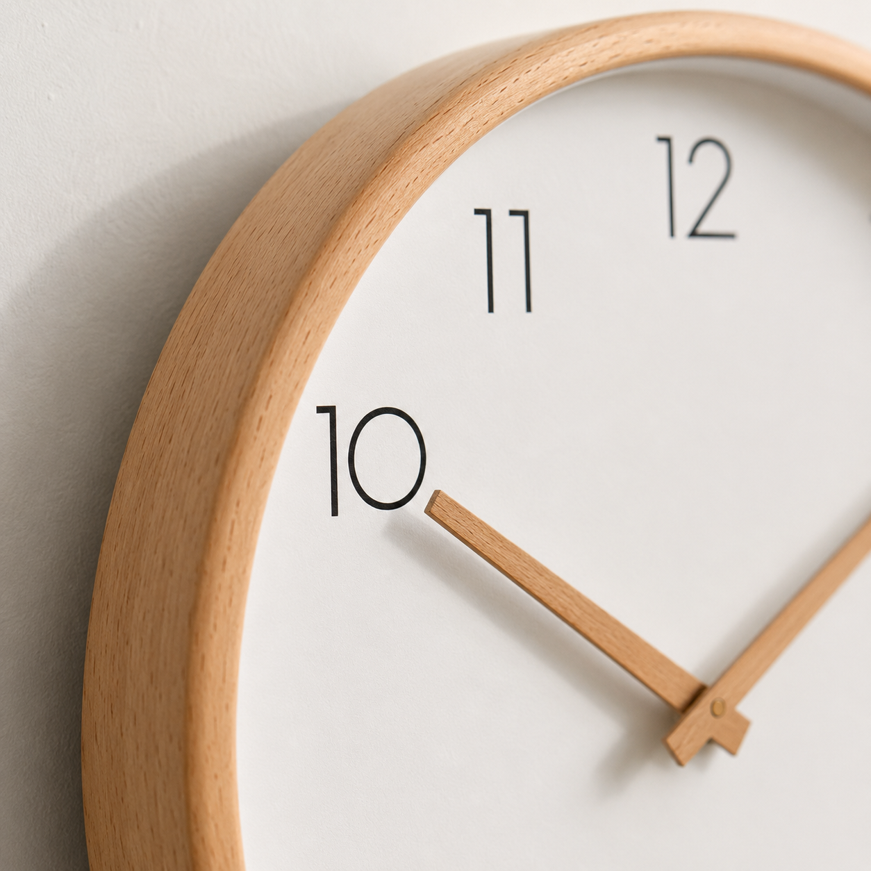 Nordic Minimalist Wooden Wall Clock