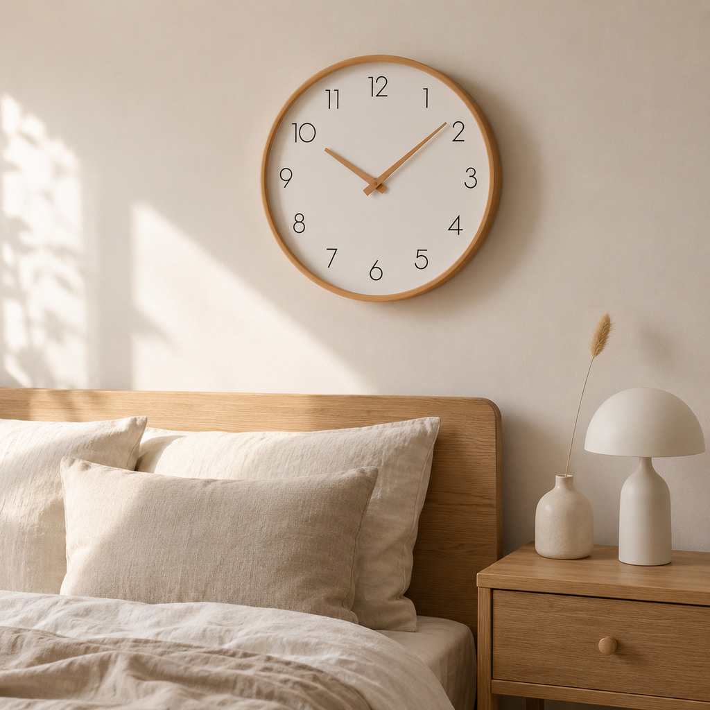 Nordic Minimalist Wooden Wall Clock