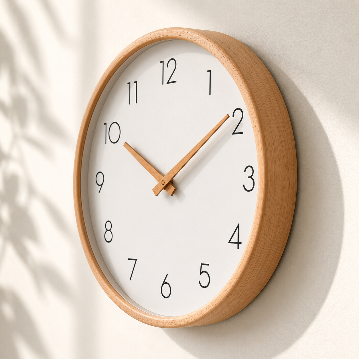 Nordic Minimalist Wooden Wall Clock