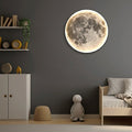 Backlit Moon LED Wall Light – Realistic Lunar Surface Design Modern Interior Lighting