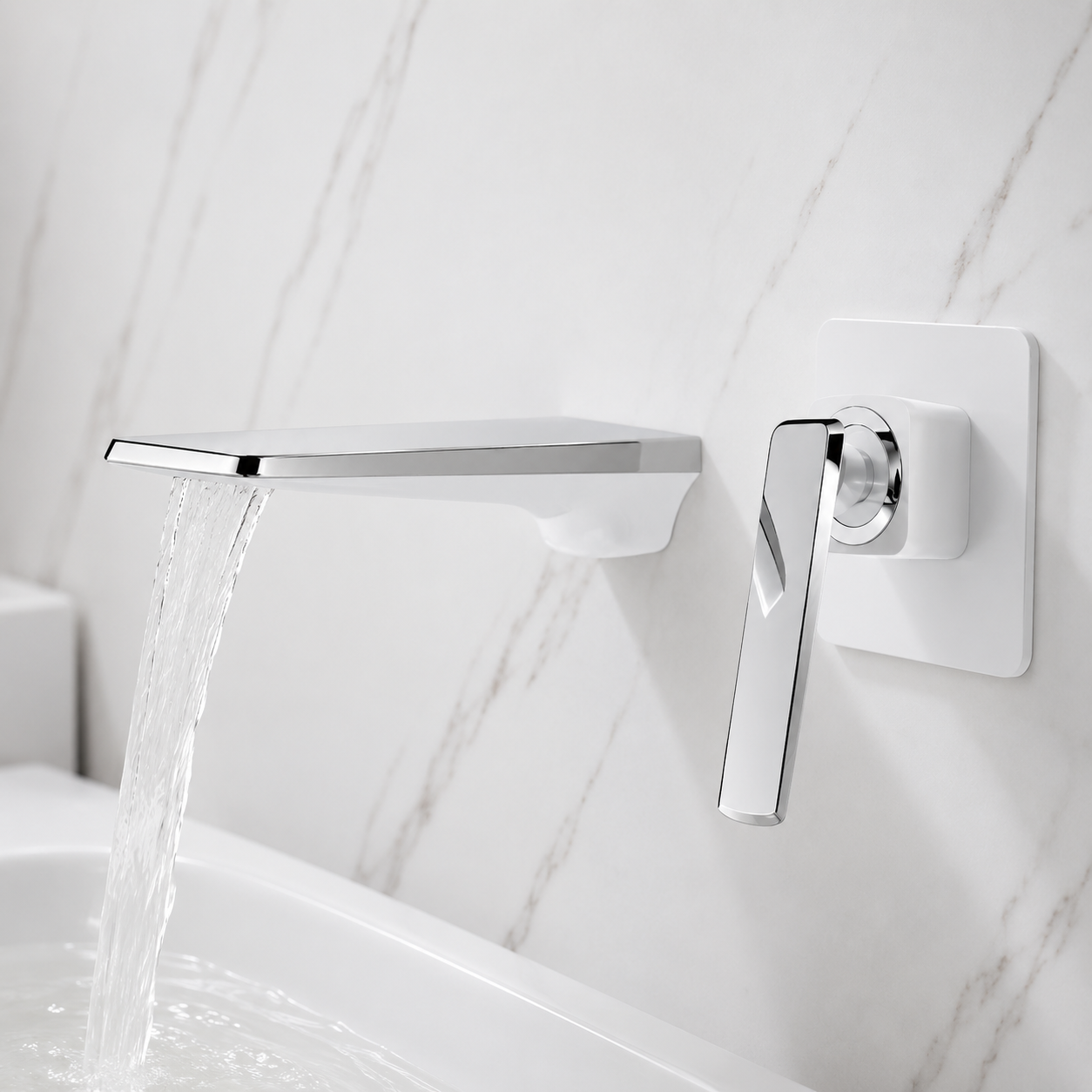 Modern Wall Mounted Waterfall Bathroom Faucet Modern Bathroom Decor