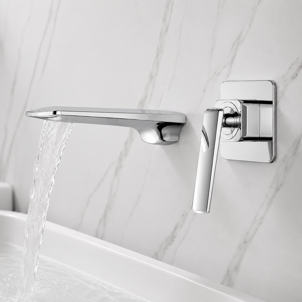 Modern Wall Mounted Waterfall Bathroom Faucet Modern Bathroom Decor