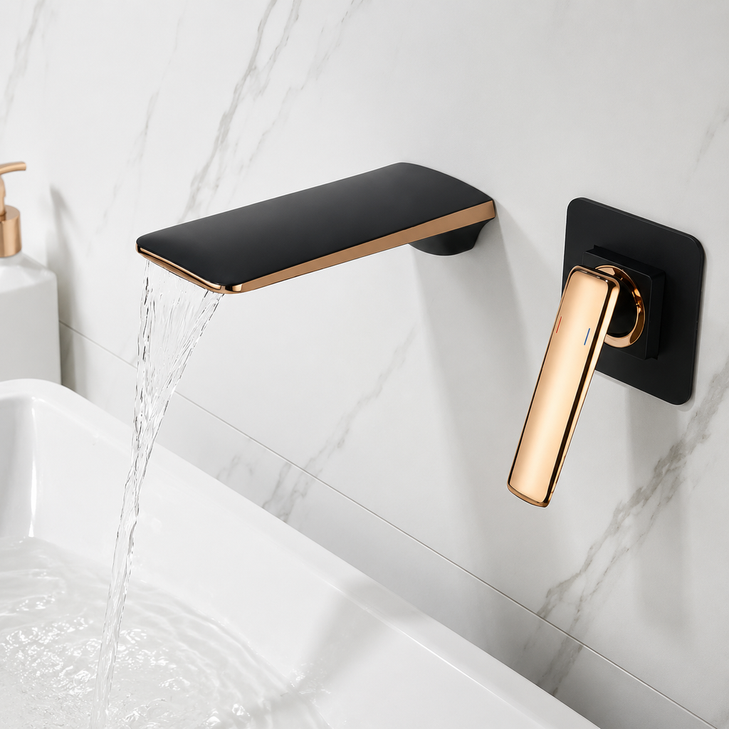 Modern Wall Mounted Waterfall Bathroom Faucet Modern Bathroom Decor