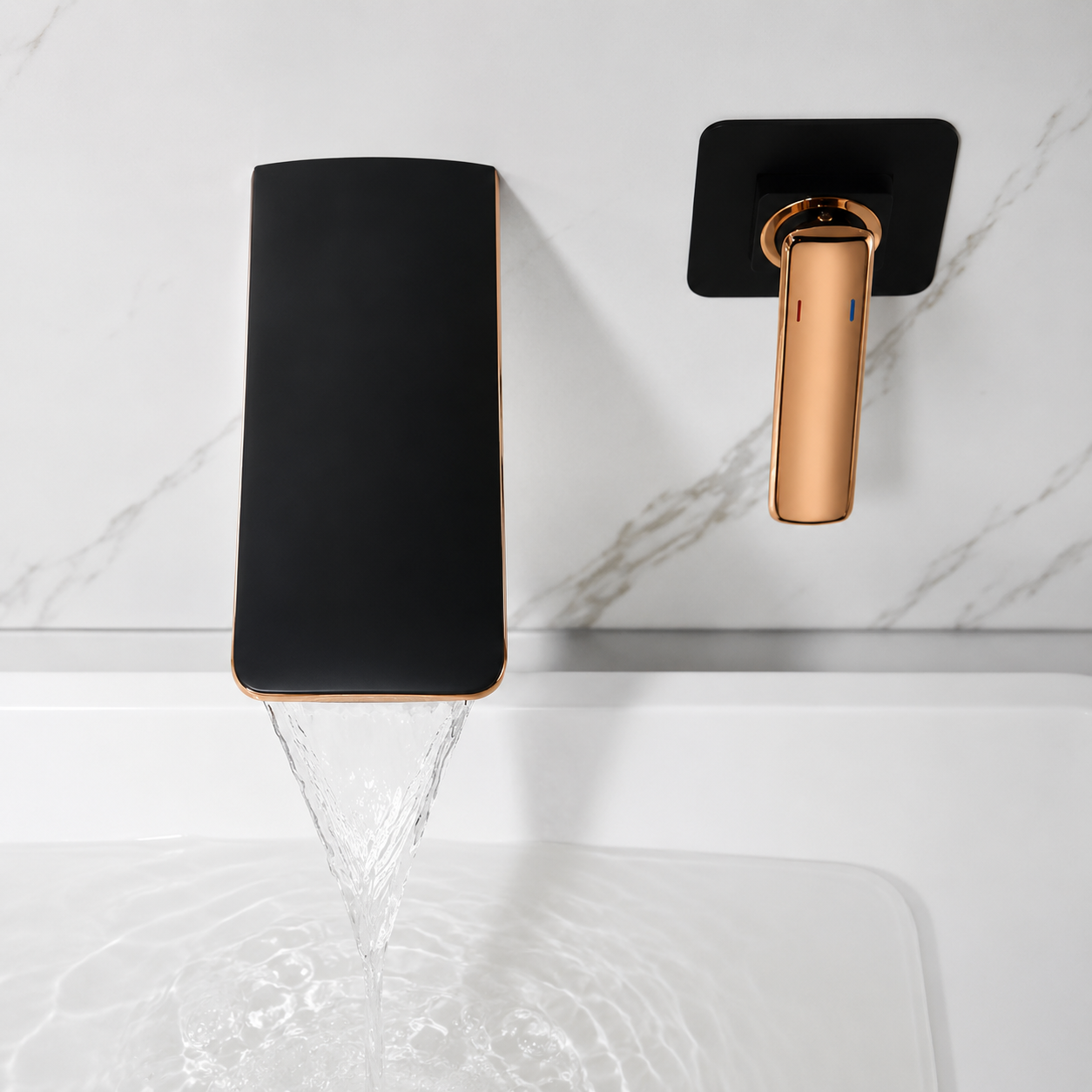 Modern Wall Mounted Waterfall Bathroom Faucet Modern Bathroom Decor