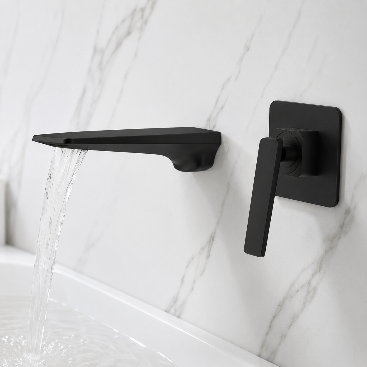 Modern Wall Mounted Waterfall Bathroom Faucet Modern Bathroom Decor