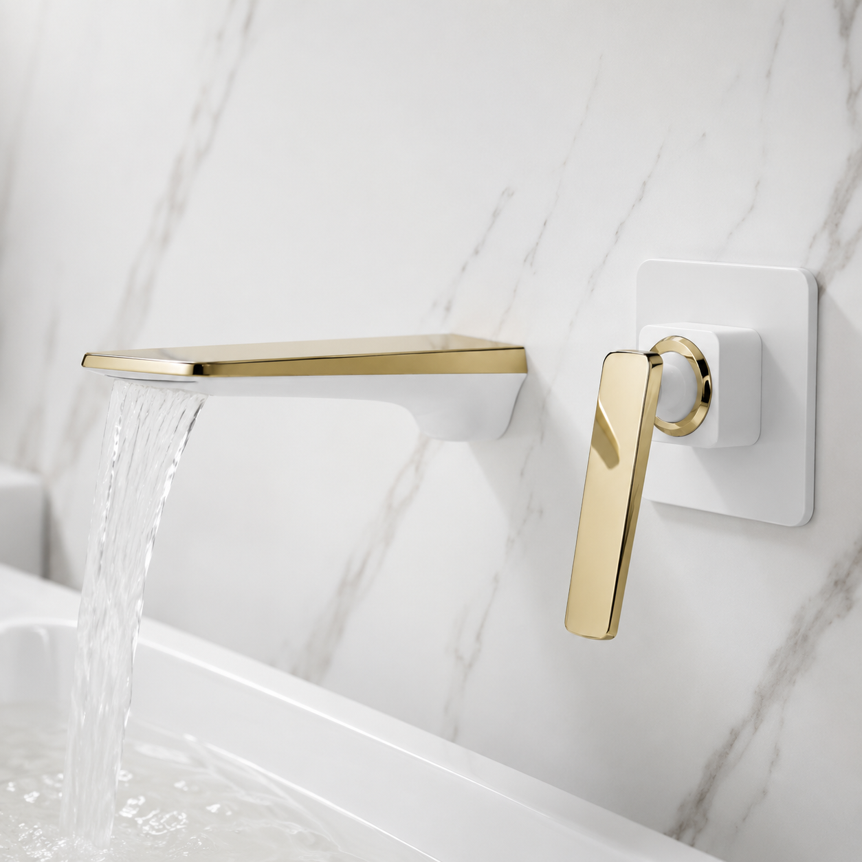 Modern Wall Mounted Waterfall Bathroom Faucet Modern Bathroom Decor