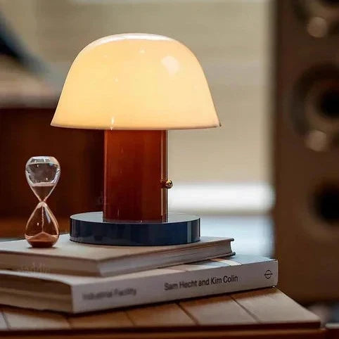Rechargeable LED Mushroom Table Lamp with Touch Dimming