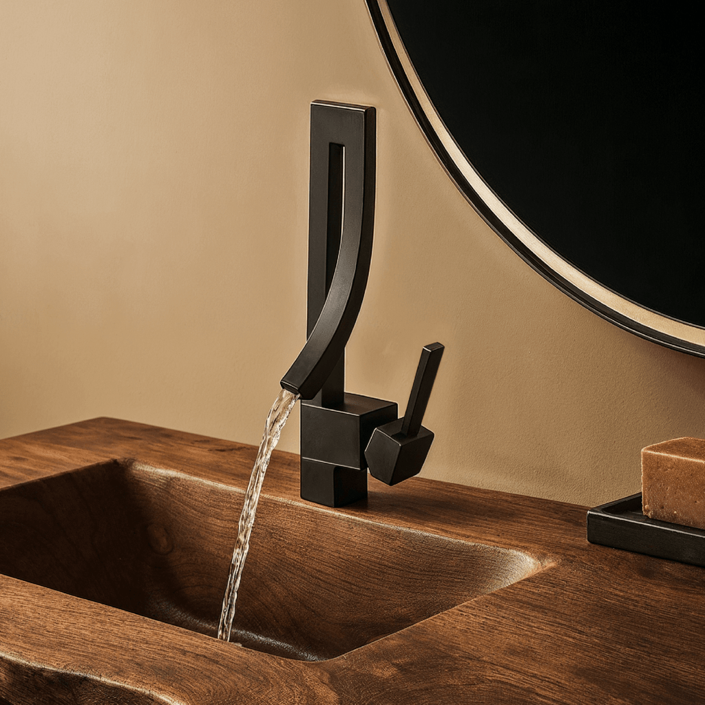 Modern Waterfall Deck Mounted Bathroom Faucet Modern Bathroom Decor