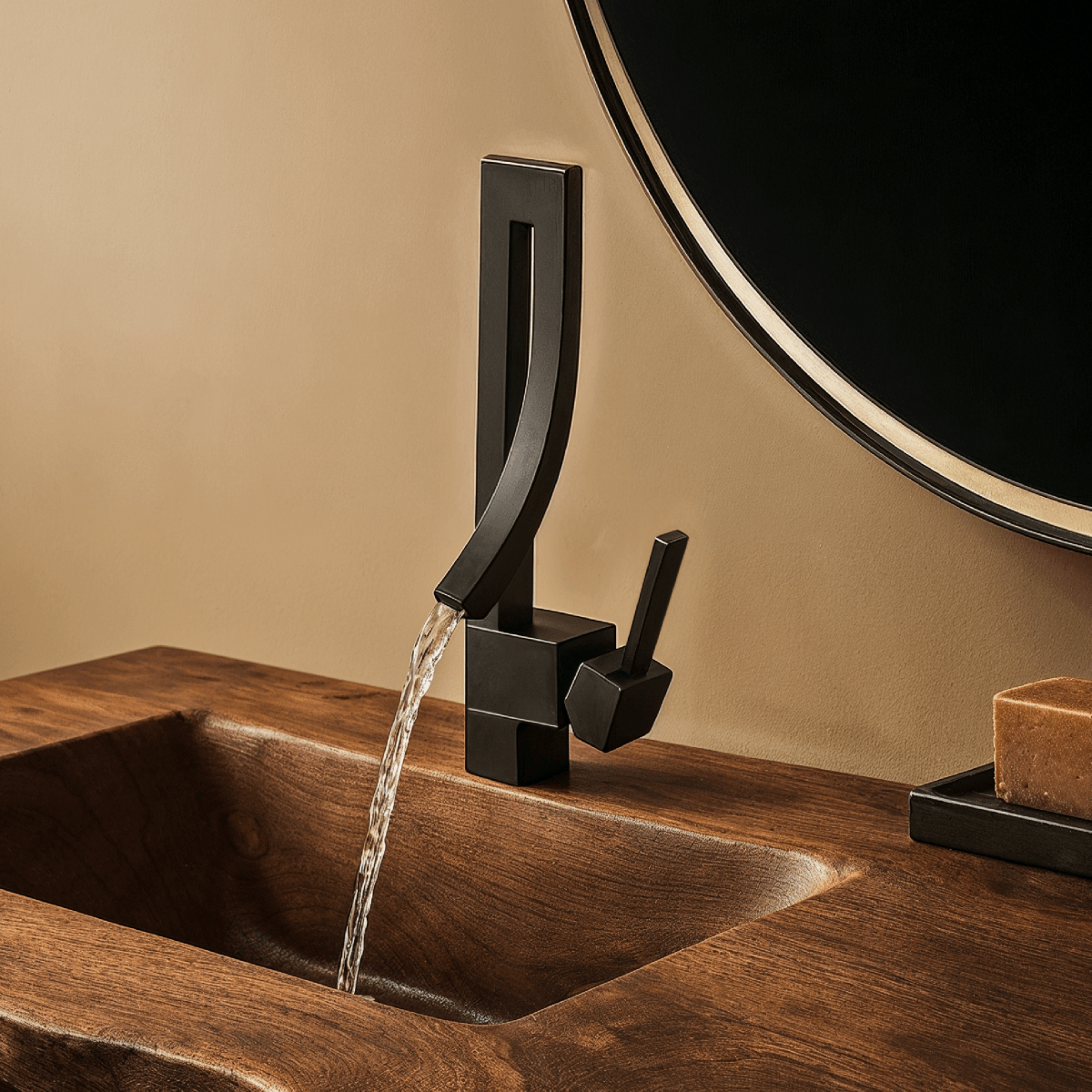 Modern Waterfall Deck Mounted Bathroom Faucet Modern Bathroom Decor