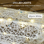 Light-Up Reindeer and Sleigh Christmas Decoration White