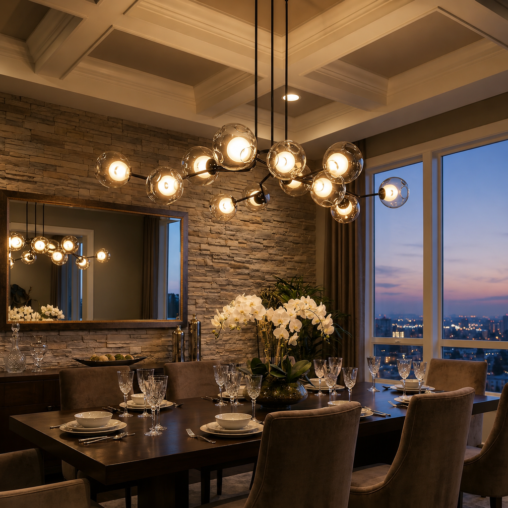 Nordic Glass Ceiling Light Contemporary Home Lighting