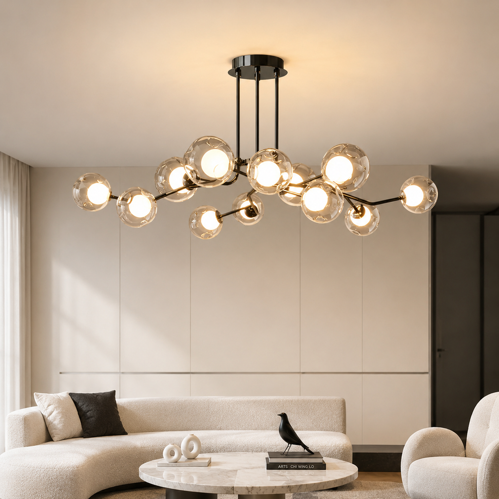 Nordic Glass Ceiling Light Contemporary Home Lighting