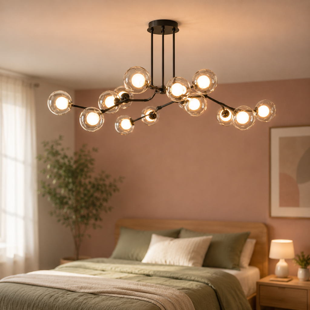 Nordic Glass Ceiling Light Contemporary Home Lighting