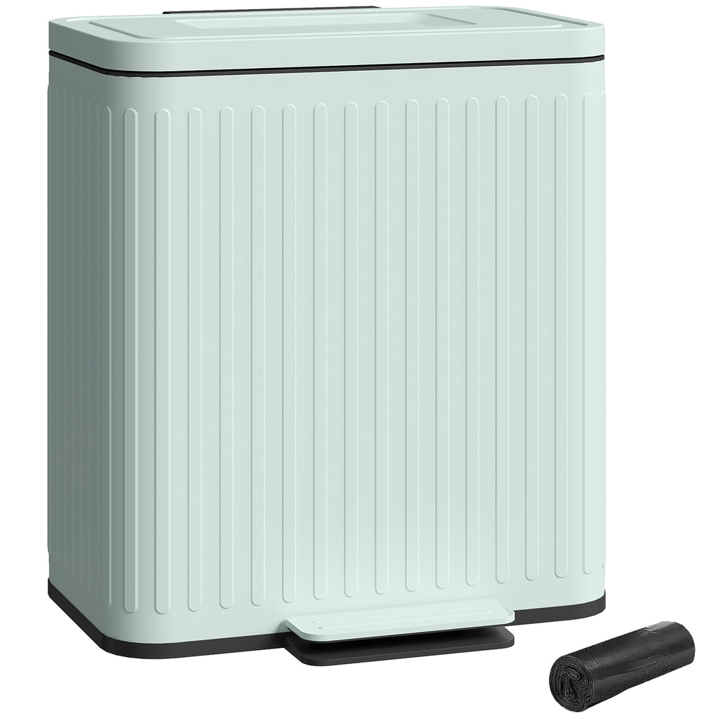 Dual Compartment Pedal Bin with Soft-Close Lid