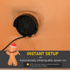 8ft Light-Up Inflatable Gingerbread Man Christmas Decoration Yellow