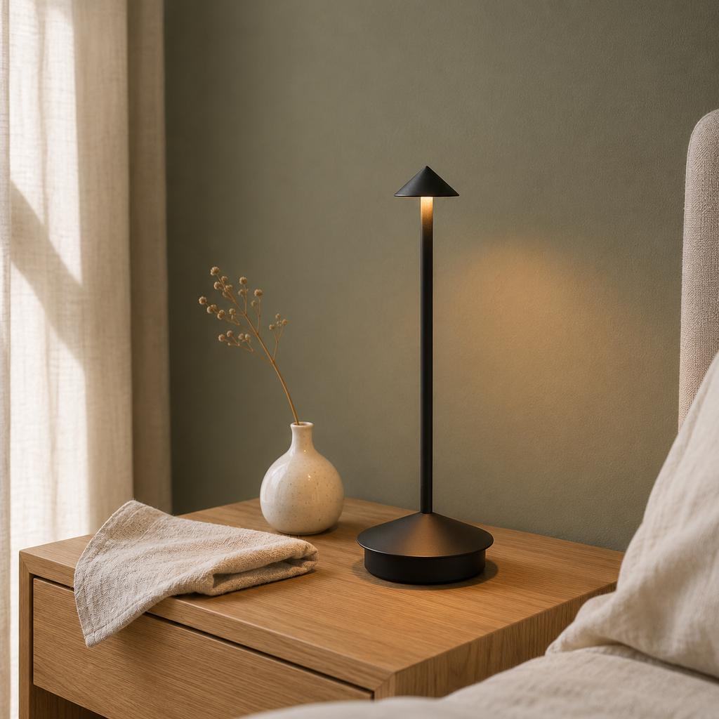 Rechargeable Scandinavian LED Table Lamp Warm Ambient Lighting