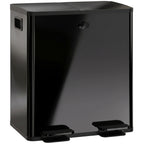 Dual Compartment Recycling Bin with Deodoriser Holders - Black