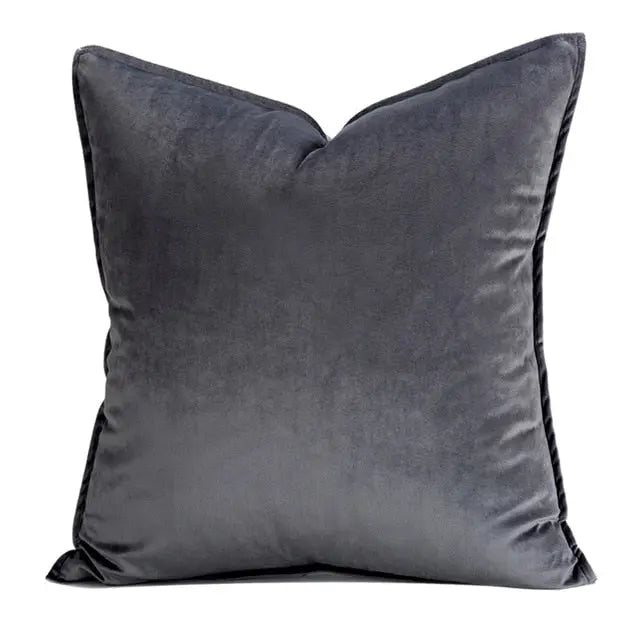 Velvet Cushion Cover with Flanged Edge