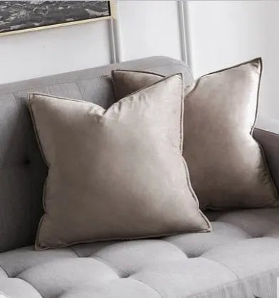 Velvet Cushion Cover with Flanged Edge