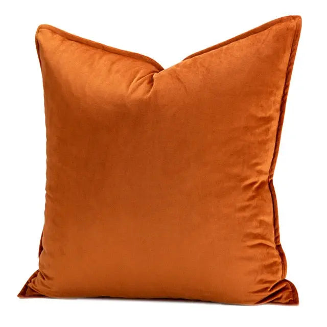 Velvet Cushion Cover with Flanged Edge