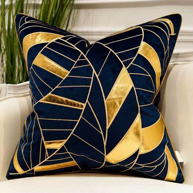 Luxury Velvet Embroidered Cushion Cover