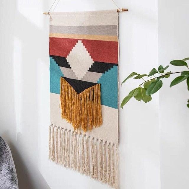Geometric Tufted Wall Tapestry