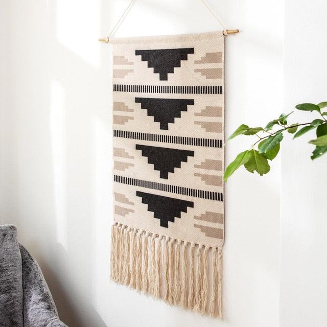 Geometric Tufted Wall Tapestry
