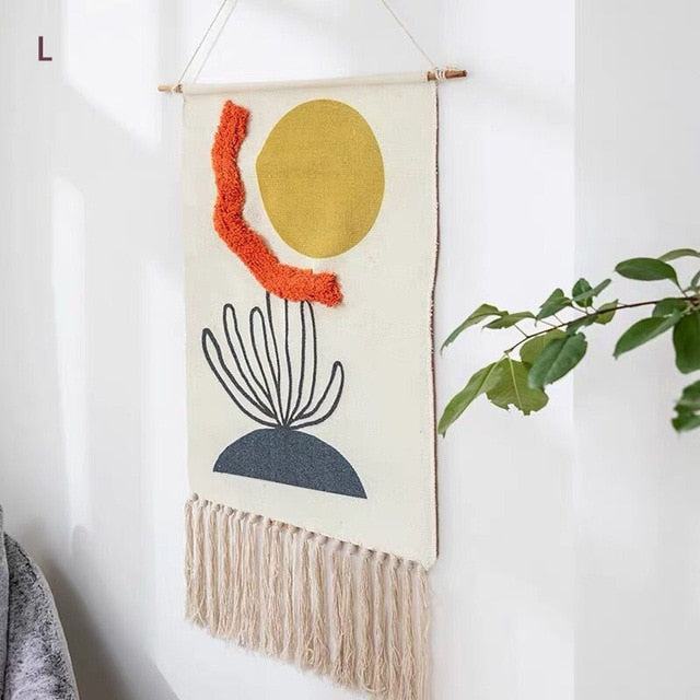 Geometric Tufted Wall Tapestry