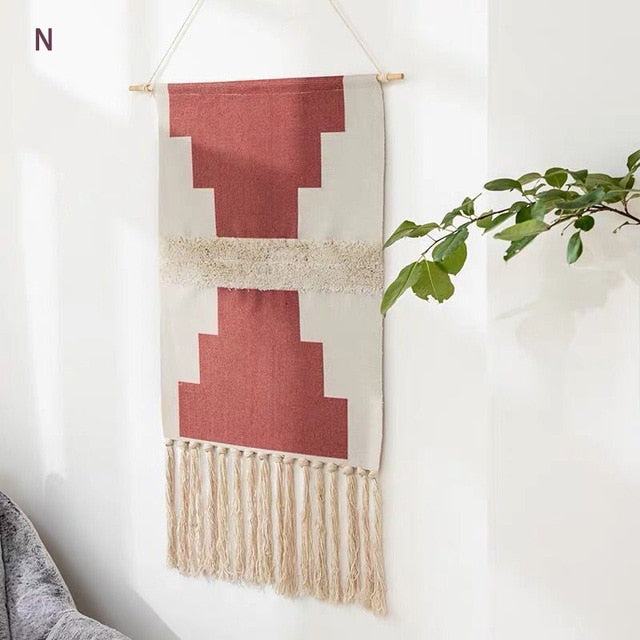 Geometric Tufted Wall Tapestry
