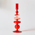 Red Borosilicate Glass Candle Holder & Vase