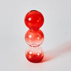 Red Borosilicate Glass Candle Holder & Vase