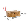 Handwoven Rattan Storage Box with Lid Modern Home Storage