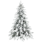 7ft Super Flocked Artificial Christmas Tree Green and White
