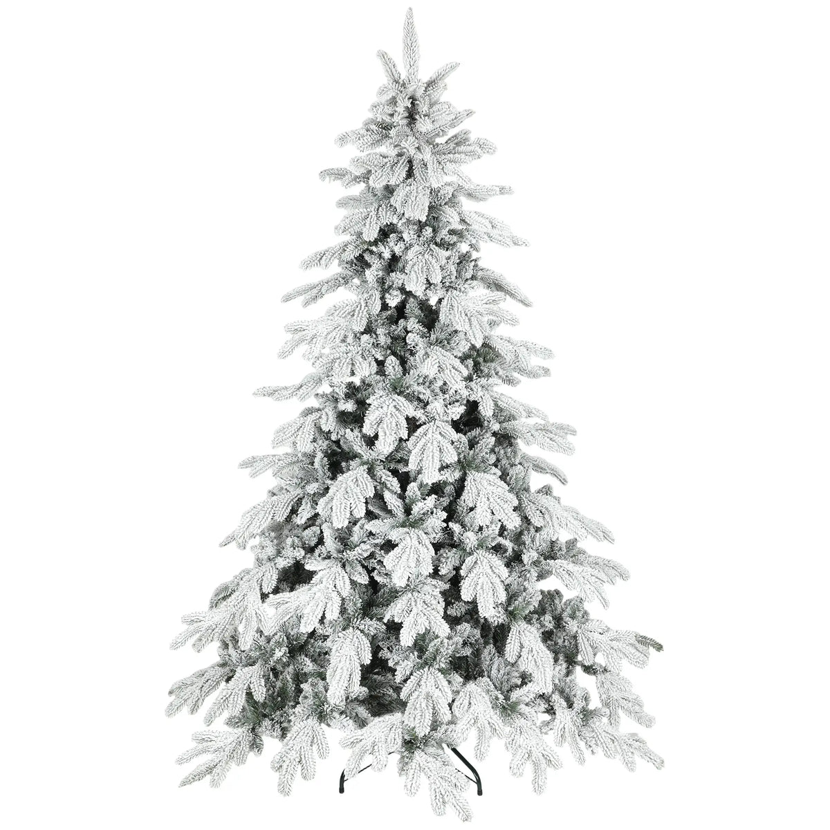 7ft Super Flocked Artificial Christmas Tree Green and White