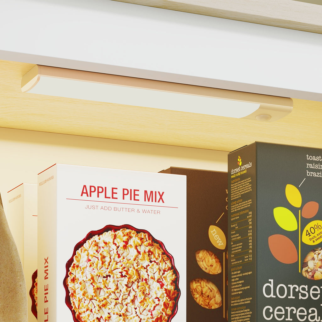 Tall Pantry Cupboard with Motion Sensor LED Light White