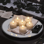 LED Flameless Wax Votive Candle Set with Realistic Glow