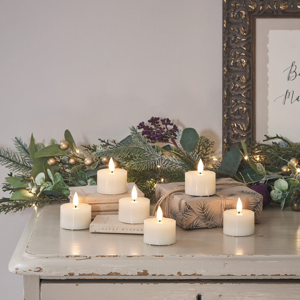 LED Flameless Wax Votive Candle Set with Realistic Glow