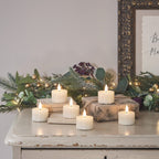 LED Flameless Wax Votive Candle Set with Realistic Glow