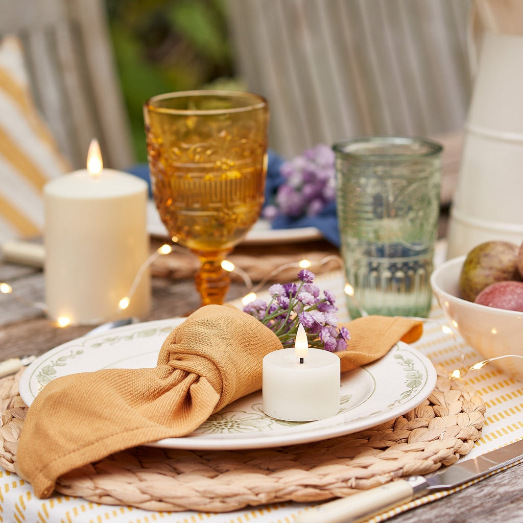 LED Flameless Wax Votive Candle Set with Realistic Glow
