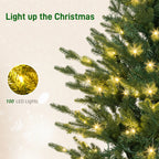 Set of 2 4ft Pre-Lit Artificial Christmas Trees with Vintage Pots