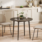 Round Drop Leaf Folding Dining Table for Four