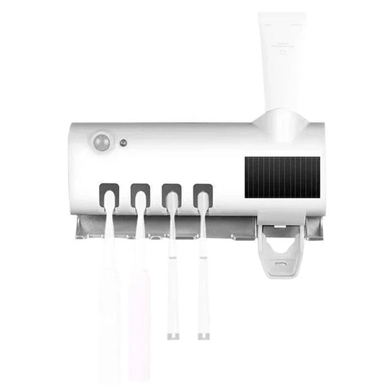 UV Light Toothbrush Holder with Automatic Toothpaste Dispenser