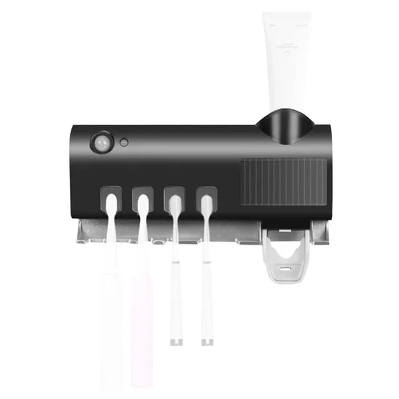 UV Light Toothbrush Holder with Automatic Toothpaste Dispenser