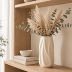 Modern Spiral Ceramic Vase with Matte Finish